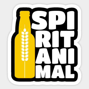 Beer Is My Spirit Animal - Wheat Hop Alcohol Sticker
